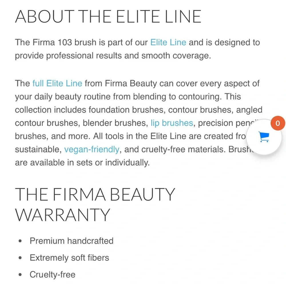 Firma‎ Beauty Elite Line professional contour brush #103 NEW!!